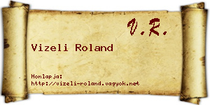 Vizeli Roland névjegykártya